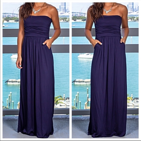 BEST STYLE SLEEVELESS TUBE MAXI DRESS WITH POCKETS - Picture 3 of 4